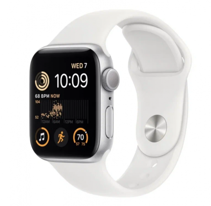 Смарт-часы Apple Watch SE 2022 GPS Gen 2 44mm Silver Aluminium/White