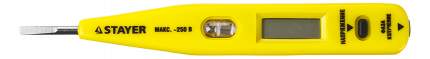Тестер напряжения Stayer "MASTER" цифровой со световым индикатором, 12-220В, 125мм
