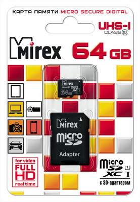 Карта памяти MIREX Micro SDХC 64GB
