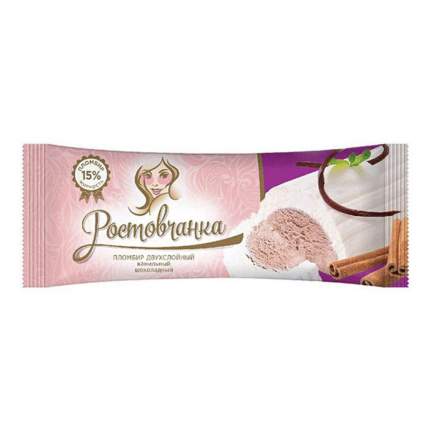 Мороженое пломбир Ростовчанка Полено ванильное и шоколадное БЗМЖ 350 г