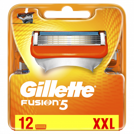 Сменные кассеты Gillette Fusion5 с 5 лезвиями 12 шт