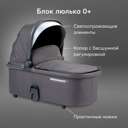 Коляска трансформер 2 в 1 MOMMER PRO (dark grey)