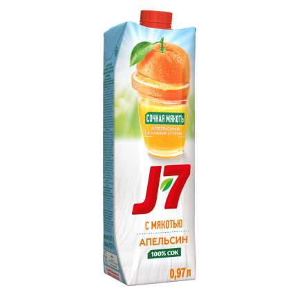 Сок апельсин J7 с мякотью 0.97 л