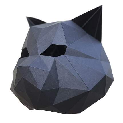 3D-конструктор Paperraz Маска «Кошка» (черный)