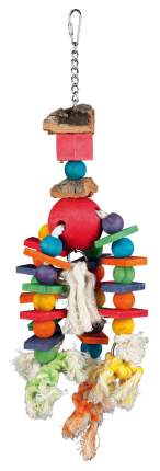 Подвеска для попугаев TRIXIE Wooden Toy, разноцветный, 35х5х5 см