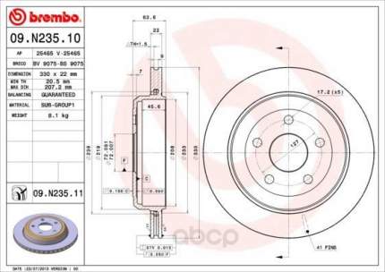 Тормозной диск brembo задний для Jeep Grand Cherokee 2011-   ...