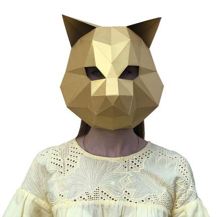 3D-конструктор Paperraz Маска «Кошка» (золотой)