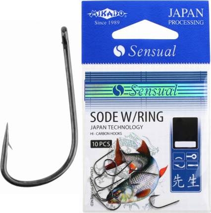Рыболовные крючки Mikado Sensual Sode W/Ring №16, 10 шт.