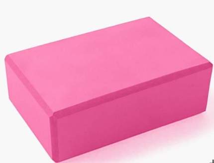 Кирпич для йоги RamaYoga Пена 23x15x8 см, розовый