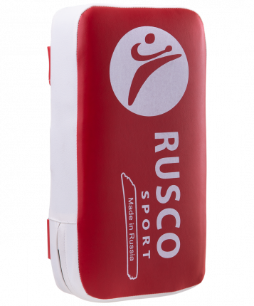 Макивара Rusco Sport, 2 ручки, кожзам, красно-белый