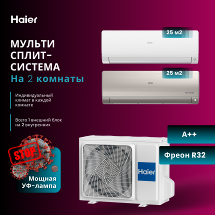 Мульти сплит haier на 2 комнаты