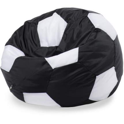 Кресло-мешок ПуффБери Мяч Оксфорд XL, черный, белый