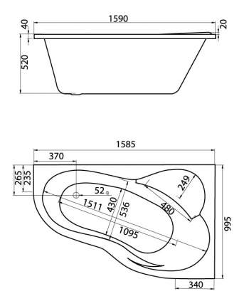 Комплект монтажный Santek для ванны Ибица XL 160х100см белый (WH112427)