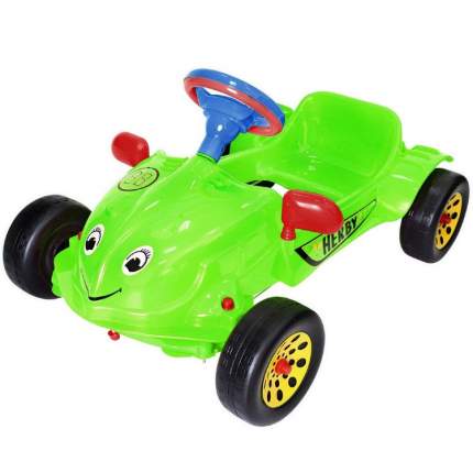 Педальная машина RT Herbi с музыкальным рулем зеленый
