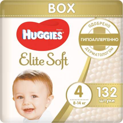 Подгузники Huggies Elite Soft 4 (8-14 кг), 132 шт.