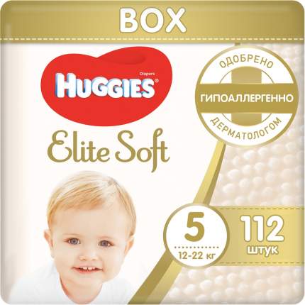 Подгузники Huggies Elite Soft 5 (12-22 кг), 112 шт.