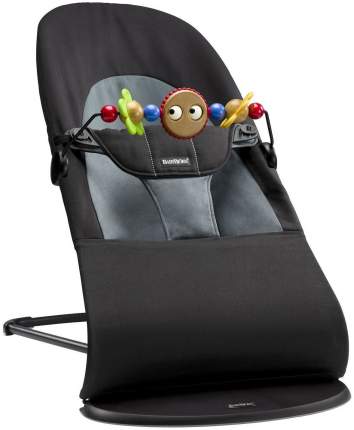 Шезлонг-кресло BabyBjorn Balance Soft черный/серый (0050.22)
