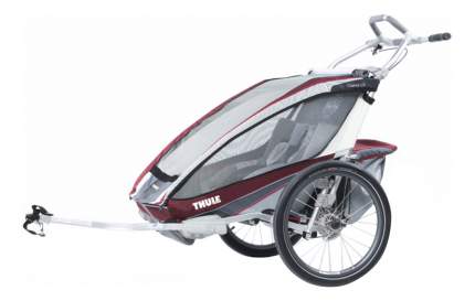 Коляска-велоприцеп Thule для двойни Chariot CX-2 бордовая