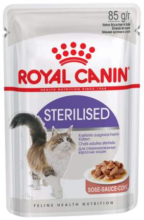Влажный корм для кошек ROYAL CANIN Sterilised, мясо, домашняя птица, 85г