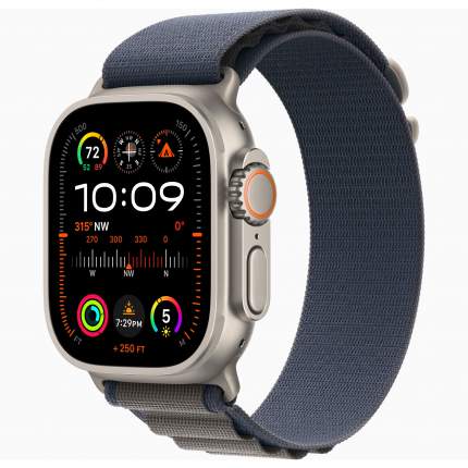 Смарт-часы Apple Watch Ultra 2 GPS, Cellular, 49 мм, Titanium, Blue Alpine, M, MREP3