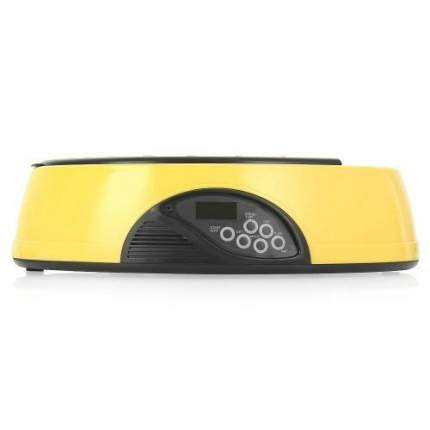 Автокормушка для кошек и собак Feed-Ex PF2, жк дисплей, с таймером, желтая, 2 л