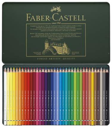 Акварельные карандаши Faber-Castell ALBRECHT DÜRER в металлической коробке, 36 шт