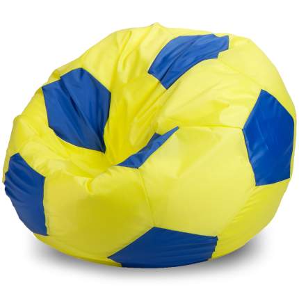 Кресло-мешок ПуффБери Мяч Оксфорд L, желтый, синий