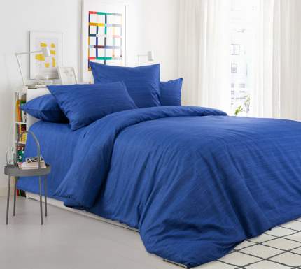 Пододеяльник "Эко 15 синий" 2-спальный из перкали (100% Х/Б)
