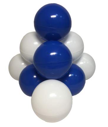 Комплект шариков Морские пузыри (50шт: синий и белый) для сухого бассейна