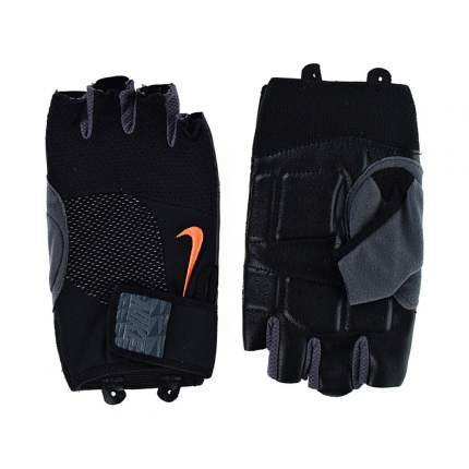 Перчатки тренировочные Nike Men's Lock Down Training Gloves, черный/оранжевый