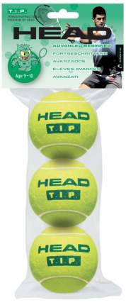 Набор мячей Head T.I.P Green детский 3 шт., зеленый