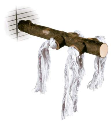 Жердочка для птиц TRIXIE, деревянная с веревкой, с винтовым креплением, 25 см