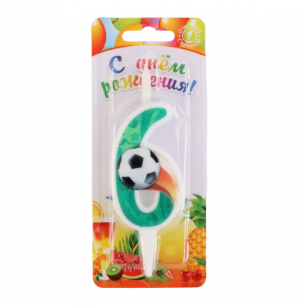 Цвет: зеленый, Тип: свеча-цифра, Тип упаковки:   ...