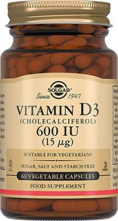 Витамин D3 600 МЕ Solgar 60 капсул