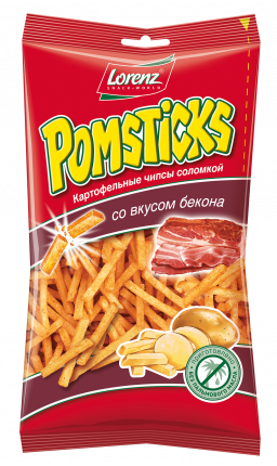 Картофельные чипсы соломкой Lorenz pomsticks со вкусом бекона 100 г