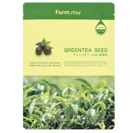 Маска для лица Farmstay Visible Difference Mask Sheet Green Tea Seed с зеленым чаем 23 мл