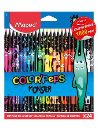 Карандаши цветные Maped 862624, пластиковые, 24 цвета