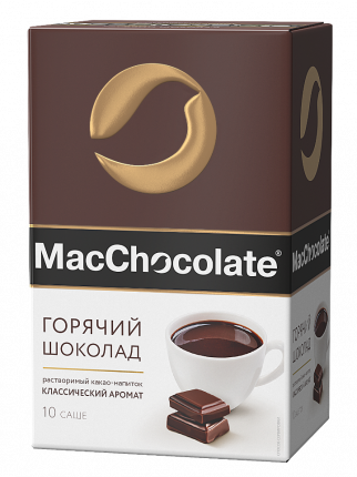 Какао-напиток растворимый MacChocolate, картонная упаковка 20г*10