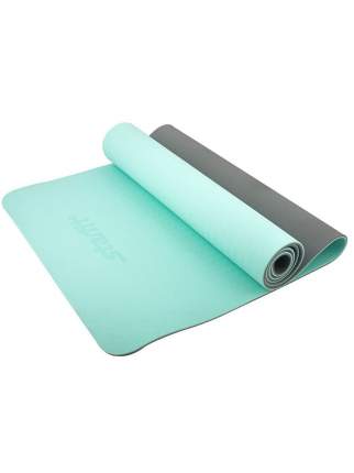 Коврик для йоги StarFit FM-201 мятный/серый 173 см, 6 мм