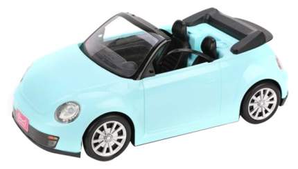 Машина-кабриолет для куклы голуб., 44см, свет, звук, батар.AG13*3шт. вх.в комп.