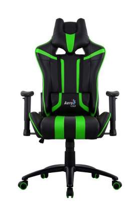 Игровое кресло AeroCool AC120 AIR, зеленый/черный