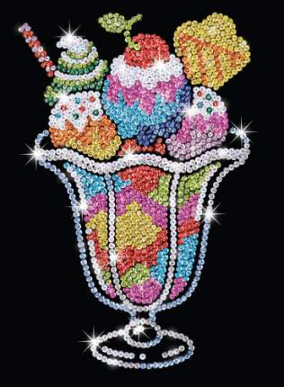 Мозаика из блесток Sequin Art Мороженое в стаканчике 1305