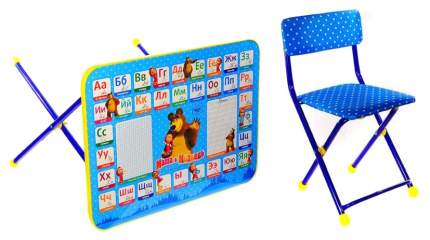 Детский набор мебели Ника Маша и медведь азбука 2 синий