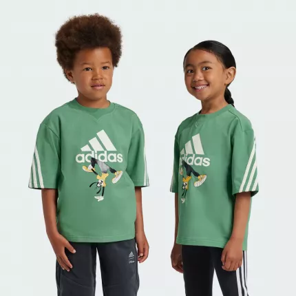 Футболка Adidas для мальчиков, IW0668, зелёная AF4K, размер 140