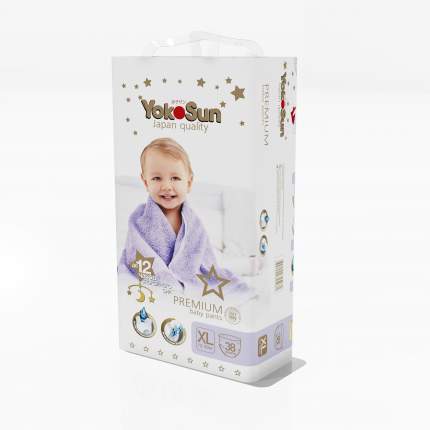 Подгузники-трусики YokoSun Premium XL (12-20 кг) 38 шт