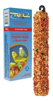 Лакомство для мелких и средних попугаев Triol, с фруктами, 3 шт