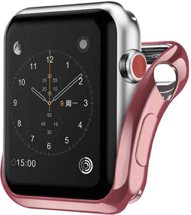 Чехол InterStep для Apple Watch 40mm Pink (HWE-AWC40MSL-NP0005O-K100)