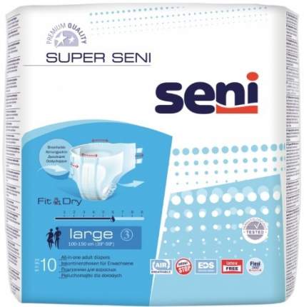 Подгузники для взрослых SENI Super Seni Large, 10 шт (LA10-JA1)