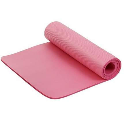 Коврик для йоги и фитнеса Larsen NBR pink 183 см, 10 мм