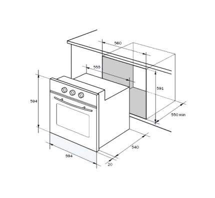 Газовый духовой шкаф delonghi fgb 4